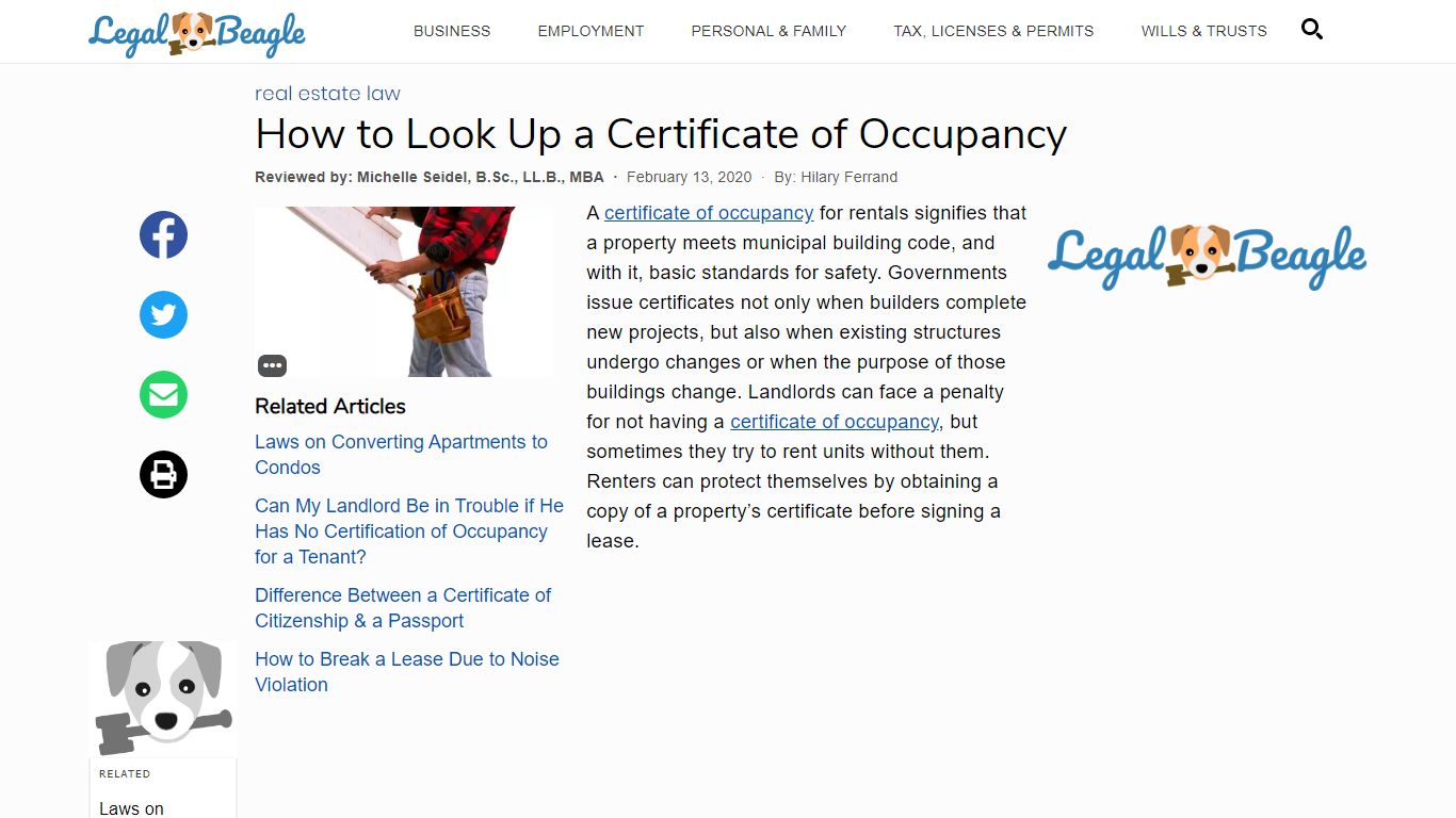 How to Look Up a Certificate of Occupancy | Legal Beagle
